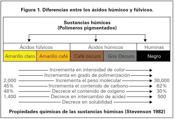 ¿ que diferencia existe entre los acidos humicos y acidos fulvicos ?